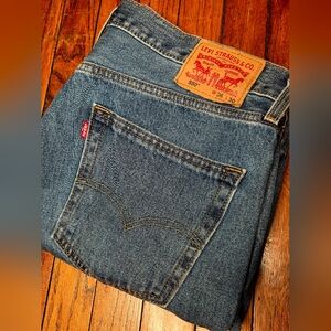 Levis 550 Relaxed Fit Mens Jeans 36x30 Blue Denim Medium Wash 100% Cotton C1